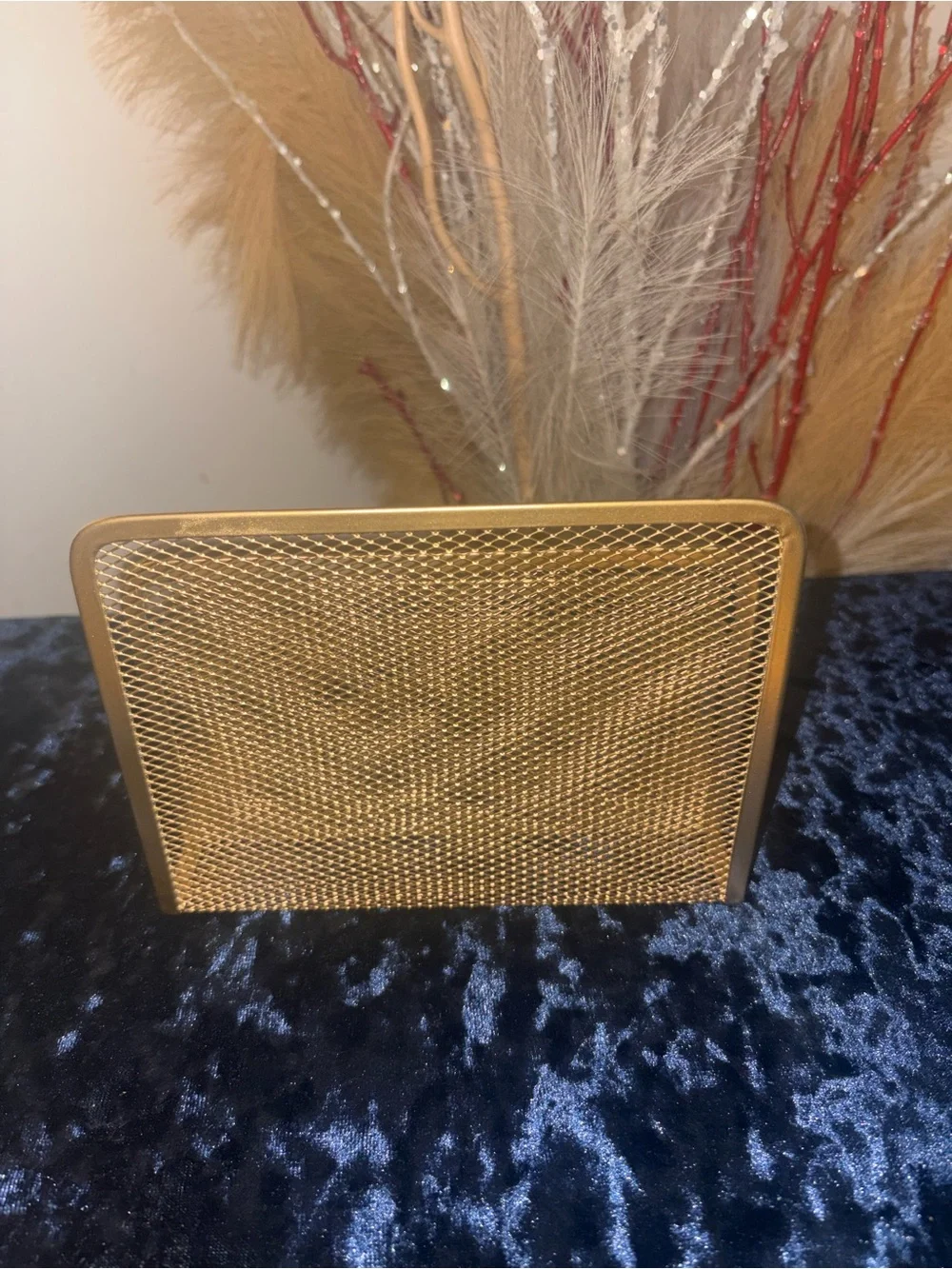 Gold Mesh Letter Organizer - 4-Tier Home Office Sorter
